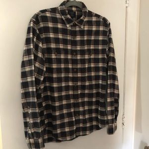 J.CREW flannel brown plaid
